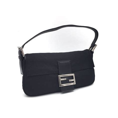 baguette fendi nera|vintage fendi baguette black.